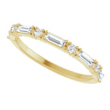 14K Gold Straight Baguette Natural Diamond Multi-Shape Anniversary Band – 3/8 CTW - Yellow Gold - view 5