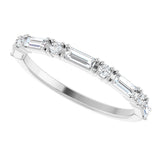 Platinum Straight Baguette Lab-Grown Diamond Multi-Shape Anniversary Band – 3/8 CTW - view 5