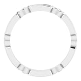 Platinum Round Natural Diamond Celtic-Inspired Eternity Band – 1.5 mm Stones - view 2