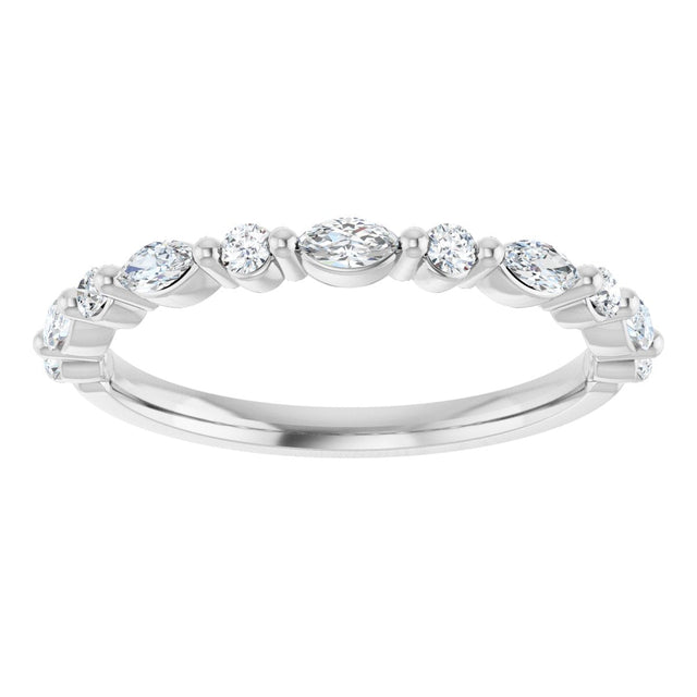 Platinum Marquise Lab-Grown Diamond Anniversary Band – 1/4–1/3 CTW - view 3