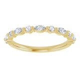 14K Gold Marquise Lab-Grown Diamond Anniversary Band – 1/4–1/3 CTW - Yellow Gold - view 3