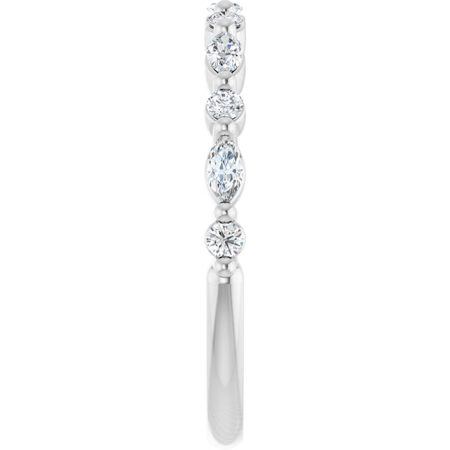 Platinum Marquise Lab-Grown Diamond Anniversary Band – 1/4–1/3 CTW - view 4