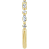 14K Gold Marquise Lab-Grown Diamond Anniversary Band – 1/4–1/3 CTW - Yellow Gold - view 4