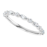 Platinum Marquise Natural Diamond Anniversary Band – 1/5–1/3 CTW - view 5