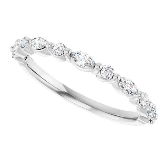 Platinum Marquise Lab-Grown Diamond Anniversary Band – 1/4–1/3 CTW - view 5