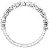 Platinum Marquise Natural Diamond Anniversary Band – 1/5–1/3 CTW - view 2