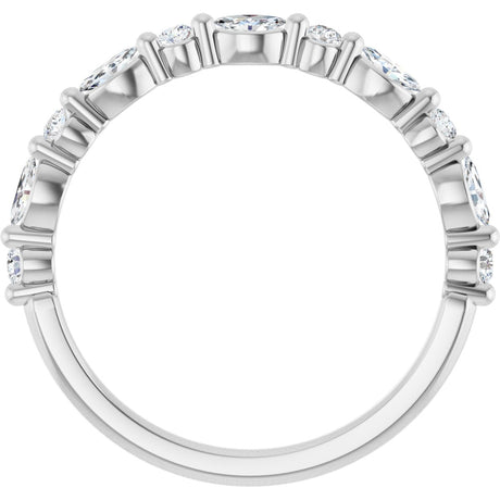 Platinum Marquise Lab-Grown Diamond Anniversary Band – 1/4–1/3 CTW - view 2