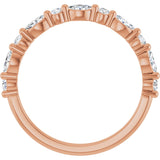 14K Gold Marquise Lab-Grown Diamond Anniversary Band – 1/4–1/3 CTW - Rose Gold - view 2