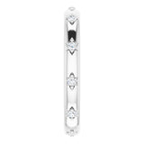 Platinum Round Natural Diamond Celestial Eternity Band – 1.5 mm Stones - view 4