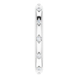Platinum Round Natural Diamond Celestial Eternity Band – 1.5 mm Stones - view 4