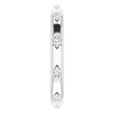 Platinum Round Natural Diamond Celestial Eternity Band – 1.5 mm Stones - view 4