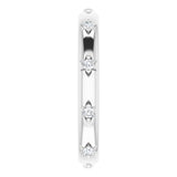 Platinum Round Natural Diamond Celestial Eternity Band – 1.5 mm Stones - view 4