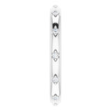 14K Gold Round Natural Diamond Celestial Eternity Band – 1.5 mm Stones - White Gold - view 4