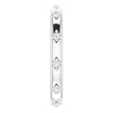 Platinum Round Natural Diamond Celestial Eternity Band – 1.5 mm Stones - view 4
