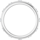 Platinum Round Natural Diamond Celestial Eternity Band – 1.1 mm Stones - view 2