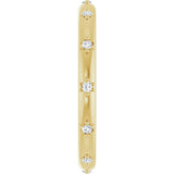 14K Gold Round Natural Diamond Celestial Eternity Band – 1.1 mm Stones - Yellow Gold - view 4
