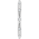 Platinum Round Natural Diamond Celestial Eternity Band – 1.1 mm Stones - view 4