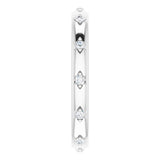 Platinum Round Natural Diamond Celestial Eternity Band – 1.5 mm Stones - view 4