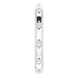 Platinum Round Natural Diamond Celestial Eternity Band – 1.5 mm Stones - view 4