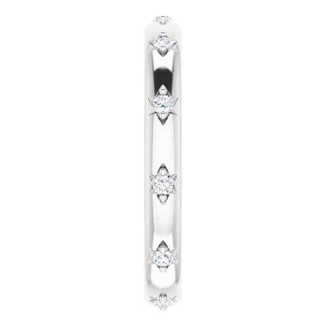 Platinum Round Natural Diamond Celestial Eternity Band – 1.5 mm Stones - view 4