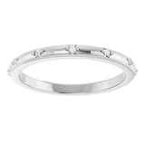 Platinum Round Natural Diamond Celestial Eternity Band – 1.1 mm Stones - view 3