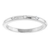 Platinum Round Natural Diamond Celestial Eternity Band – 1.1 mm Stones - view 3