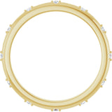 14K Gold Round Natural Diamond Celestial Eternity Band – 1.1 mm Stones - Yellow Gold - view 2