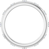 Platinum Round Natural Diamond Celestial Eternity Band – 1.1 mm Stones - view 2