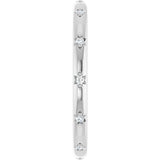 Platinum Round Natural Diamond Celestial Eternity Band – 1.1 mm Stones - view 4