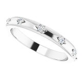 Platinum Round Natural Diamond Celestial Eternity Band – 1.5 mm Stones - view 5