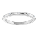 Platinum Round Natural Diamond Celestial Eternity Band – 1.1 mm Stones - view 3