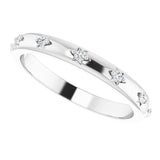 Platinum Round Natural Diamond Celestial Eternity Band – 1.5 mm Stones - view 5