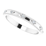 Platinum Round Natural Diamond Celestial Eternity Band – 1.5 mm Stones - view 5
