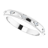 Platinum Round Natural Diamond Celestial Eternity Band – 1.5 mm Stones - view 5