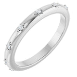 Platinum Round Natural Diamond Celestial Eternity Band – 1.1 mm Stones