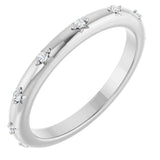 Platinum Round Natural Diamond Celestial Eternity Band – 1.1 mm Stones