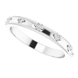 Platinum Round Natural Diamond Celestial Eternity Band – 1.5 mm Stones - view 5