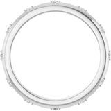 Platinum Round Natural Diamond Celestial Eternity Band – 1.1 mm Stones - view 2