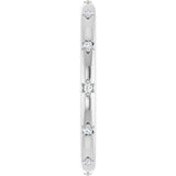 Platinum Round Natural Diamond Celestial Eternity Band – 1.1 mm Stones - view 4