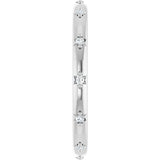 Platinum Round Natural Diamond Celestial Eternity Band – 1.1 mm Stones - view 4
