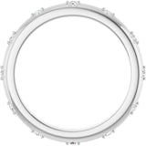 Platinum Round Natural Diamond Celestial Eternity Band – 1.1 mm Stones - view 2