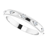 Platinum Round Natural Diamond Celestial Eternity Band – 1.5 mm Stones - view 5
