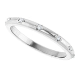 Platinum Round Natural Diamond Celestial Eternity Band – 1.1 mm Stones - view 5