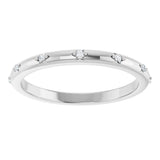 Platinum Round Natural Diamond Celestial Eternity Band – 1.1 mm Stones - view 3