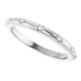 Platinum Round Natural Diamond Celestial Eternity Band – 1.1 mm Stones - view 5