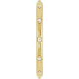 14K Gold Round Natural Diamond Celestial Eternity Band – 1.1 mm Stones - Yellow Gold - view 4