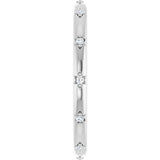 Platinum Round Natural Diamond Celestial Eternity Band – 1.1 mm Stones - view 4