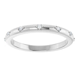 Platinum Round Natural Diamond Celestial Eternity Band – 1.1 mm Stones - view 3