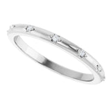 Platinum Round Natural Diamond Celestial Eternity Band – 1.1 mm Stones - view 5
