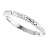 Platinum Round Natural Diamond Celestial Eternity Band – 1.1 mm Stones - view 5